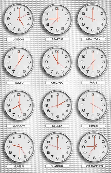 Часы часового пояса — стоковое фото