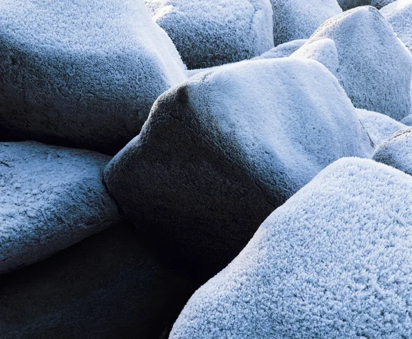 Heavy Frost on Rocks — Stock Photo, Image