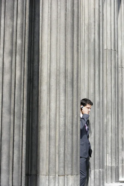 Businessman on cell phone — Stock Photo, Image