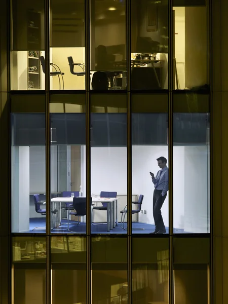 Businessman Using Cell Phone — Stock Photo, Image