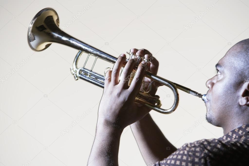 Trumpeter playing
