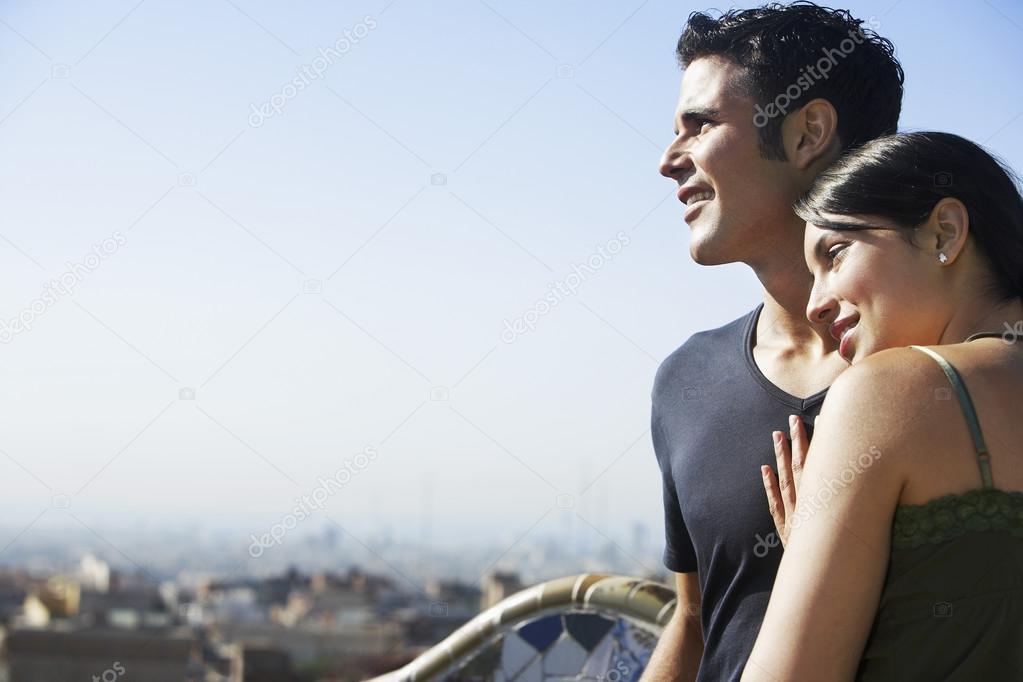 Couple enjoying view