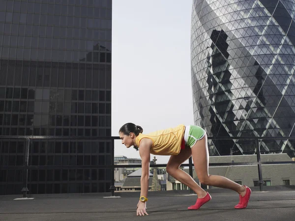 Feminino Sprinter em Londres — Fotografia de Stock