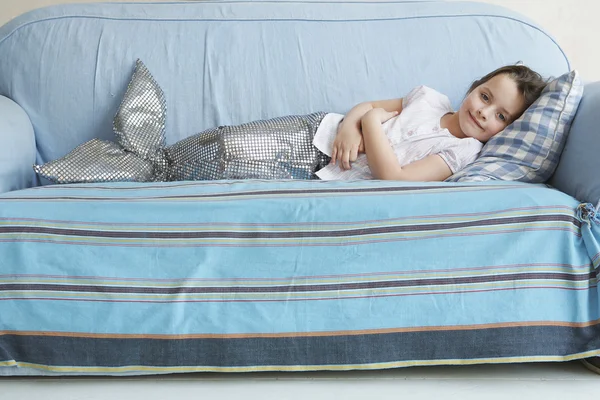 Little girl  in mermaid costume — Stock Photo, Image