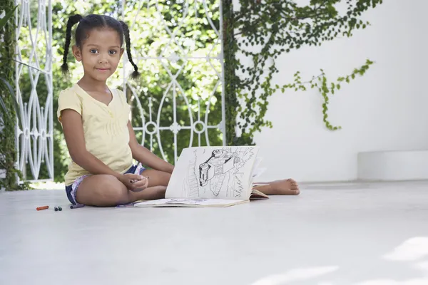Little Girl  drawing — Stock Photo, Image