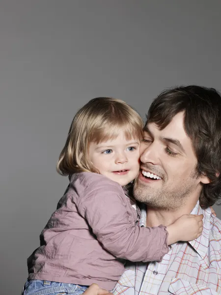 Muž, který držel holčička — Stock fotografie