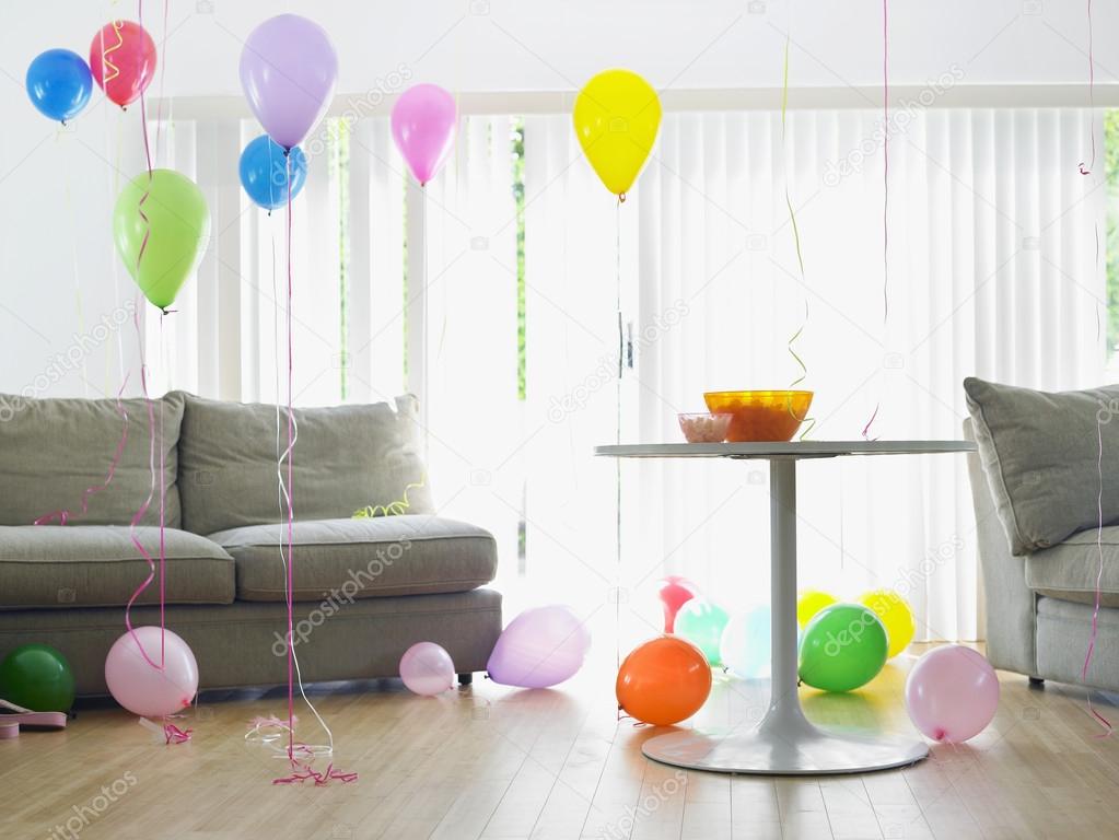 room full of balloons