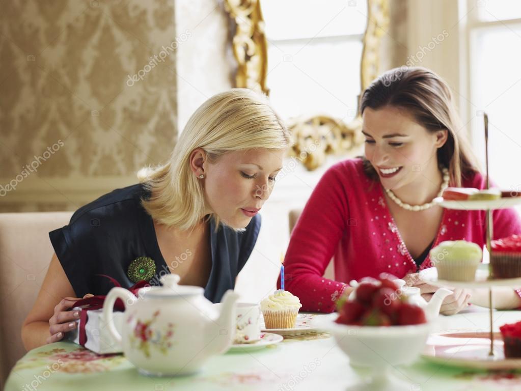 Women Dining in Tea Room