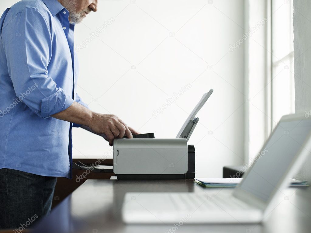 Man Using Computer