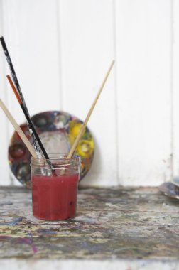 cam Boya fırçaları ile