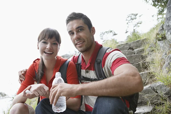 Man holding water bottle — Stock Photo, Image