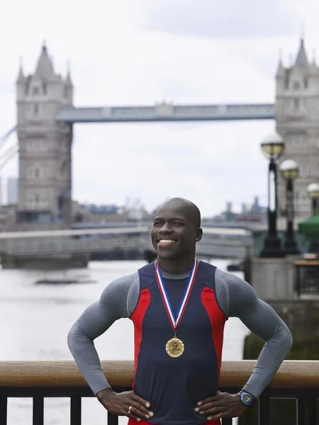 Athlete standing — Stock Photo, Image