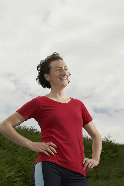 Jogger fazendo uma pausa — Fotografia de Stock