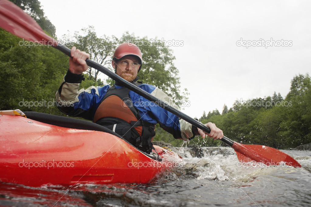 Kayaker on River