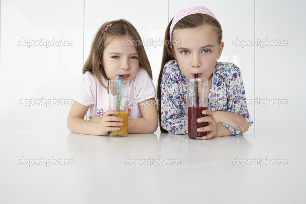 Girls Drinking Smoothies