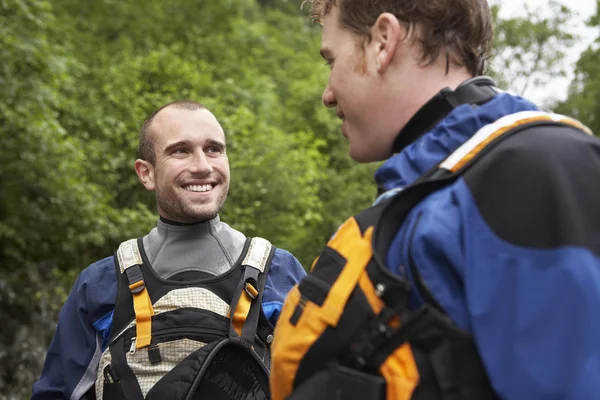 Smiling male Kayakers — Stock Photo, Image