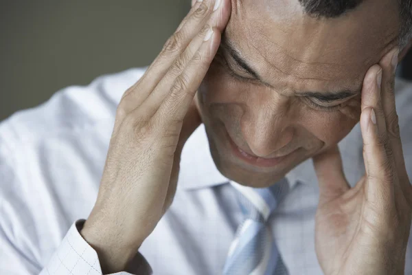 Hoofd Business man bedrijf — Stockfoto