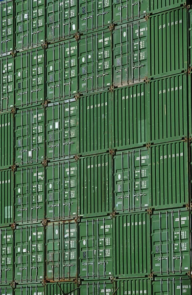 Verzending containers in opslag werf — Stockfoto