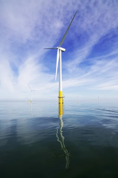 Wind turbines in sea — Stock Photo, Image