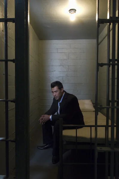 Businessman in prison — Stock Photo, Image