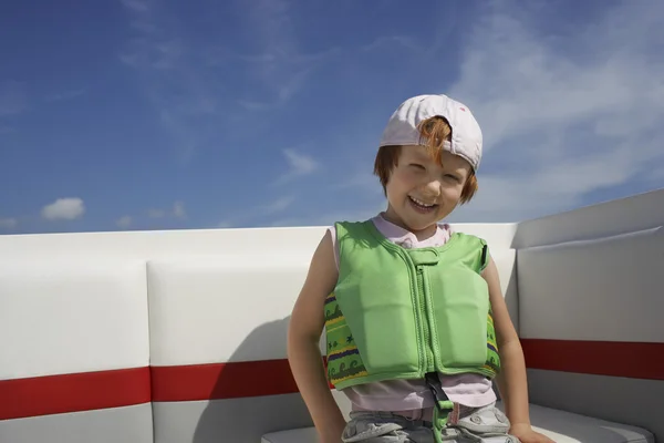 Boy in life jacket — Stock Photo, Image