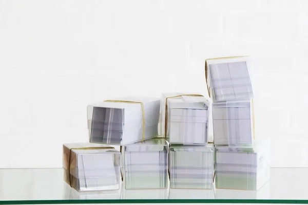 Lagring av esker med konvolutter – stockfoto