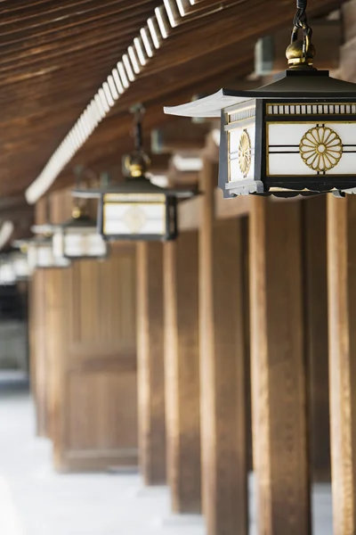 Lanternes au sanctuaire Meiji — Photo
