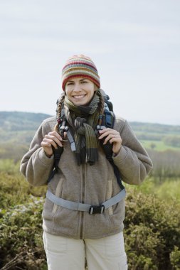 Woman Hiking clipart