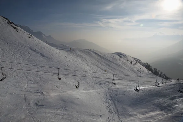 滑雪缆车 — 图库照片