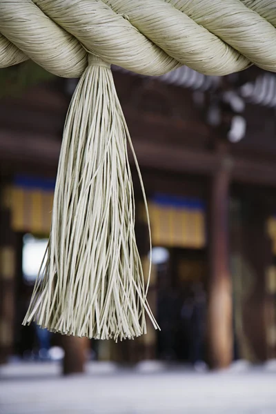 Tassel on Rope at Meiji Shrine — Stock Photo, Image