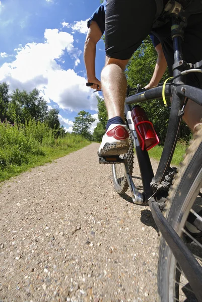 Mann auf Fahrrad — Stockfoto