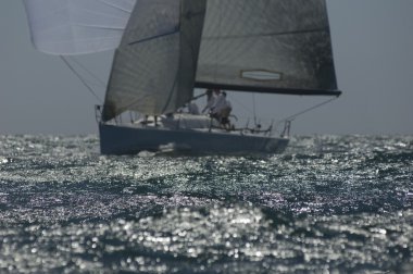 Takım yelkenli yat yarışıyor