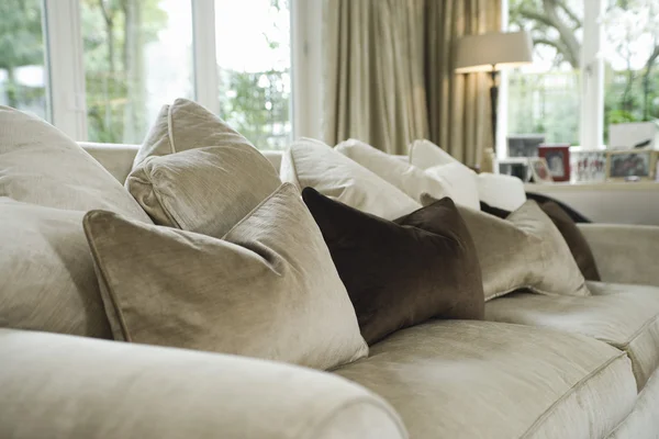 Cushions on sofa — Stock Photo, Image