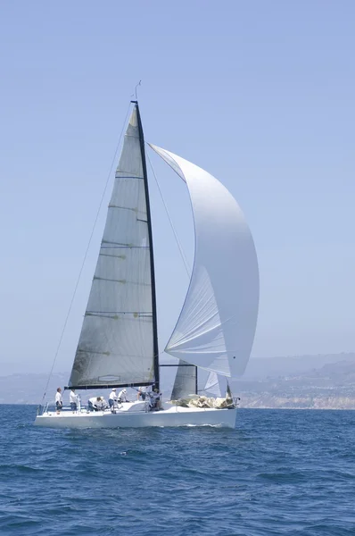 Crew members on sailboat — Stock Photo, Image