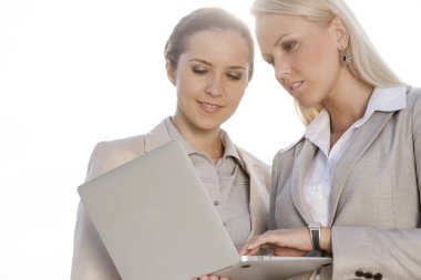 dizüstü bilgisayar kullanan iş kadınları