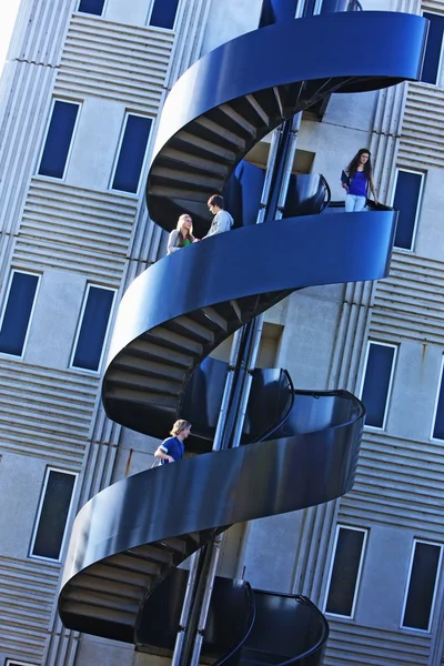 Modern staircase on university campus — Stock Photo, Image