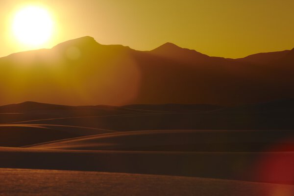 Desert at sunset