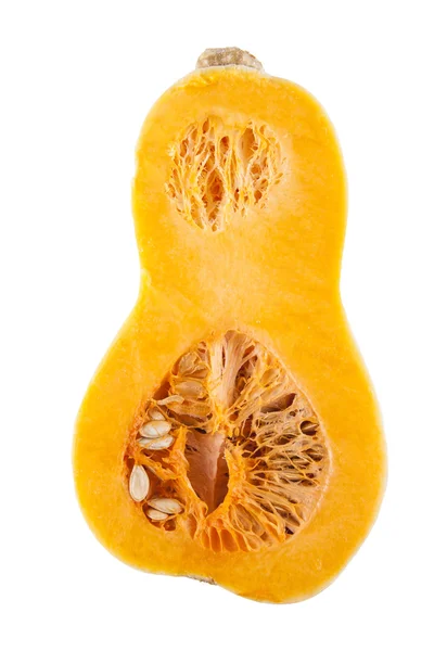 Halber Butternut-Kürbis — Stockfoto