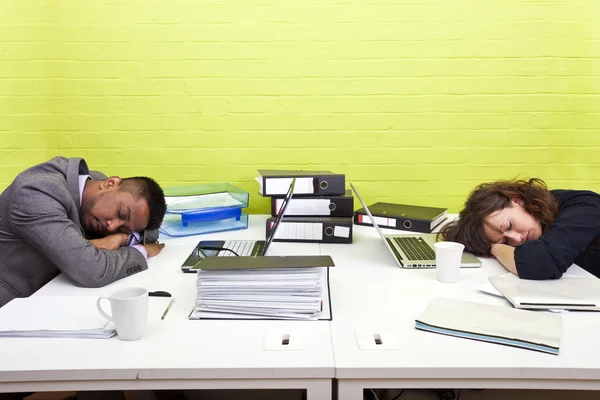 Colleagues asleep — Stock Photo, Image