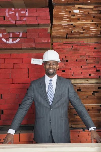 African American male contractor — Stock Photo, Image