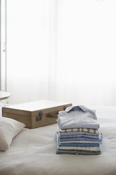 Ironed and folded shirts — Stock Photo, Image