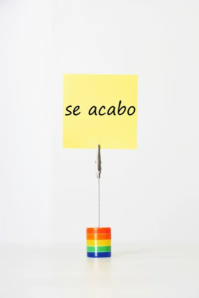 Caderno pegajoso - Acabou — Fotografia de Stock