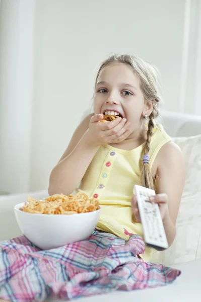 Chica come bocadillo — Foto de Stock