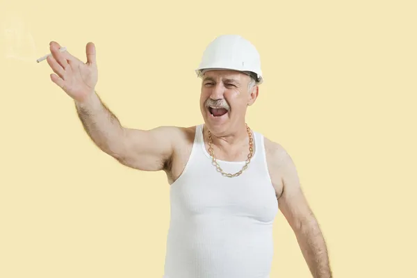 Senior male constructor — Stock Photo, Image