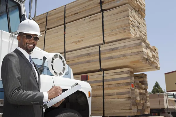 African American male contractor — Stock Photo, Image