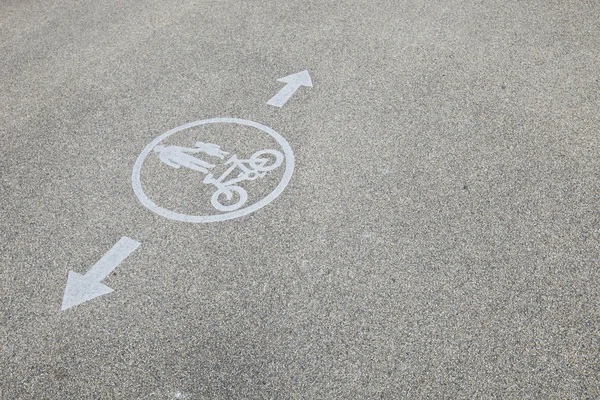 Carril bici señal de tráfico — Foto de Stock