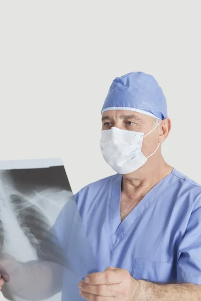 Surgeon examining x-ray — Stock Photo, Image