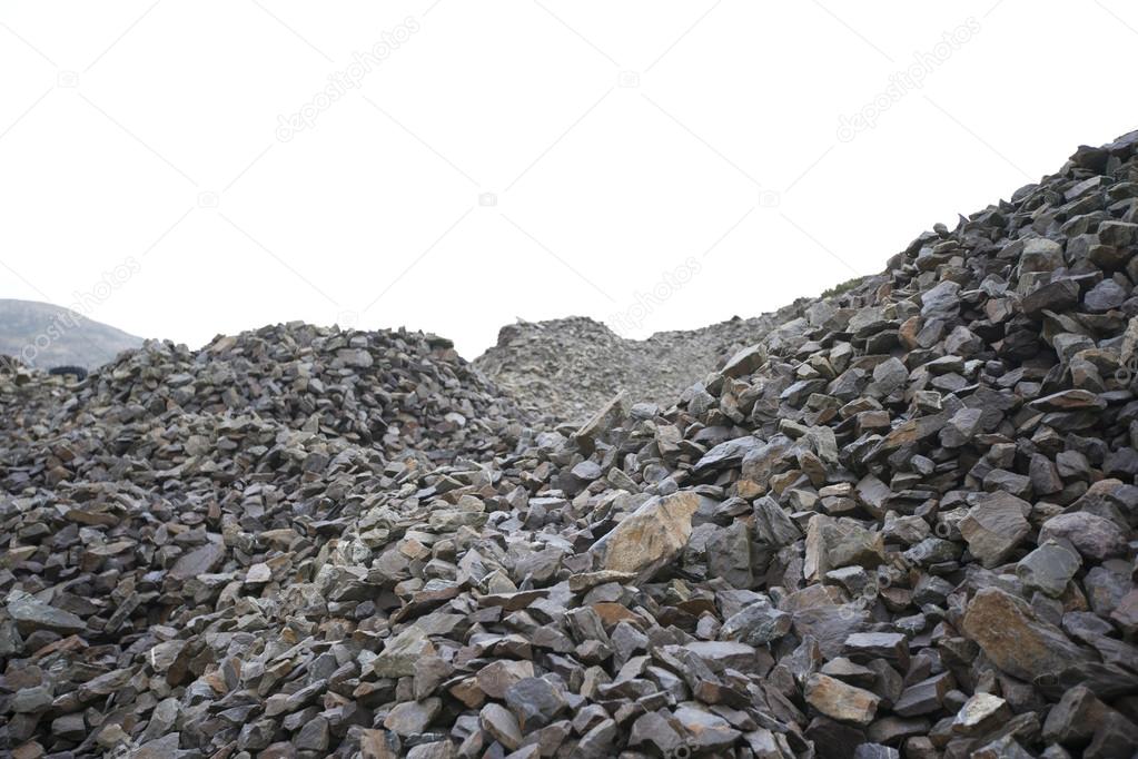Piles of rocks at a Quarry