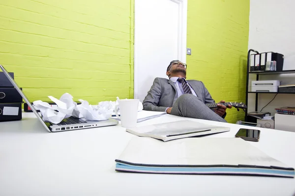 Indian businessman asleep — Stock Photo, Image