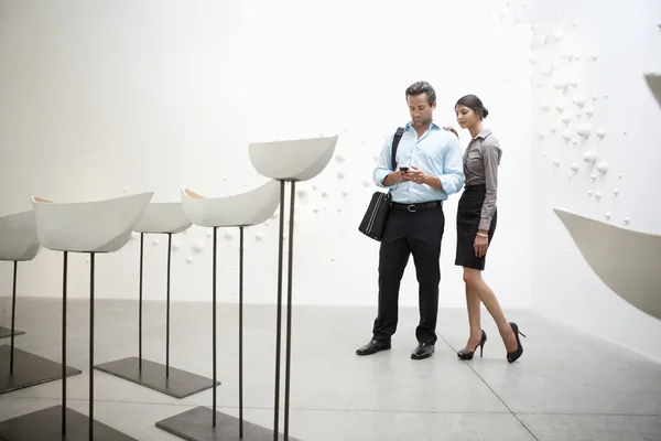 Couple with ceramics boats — Stock Photo, Image